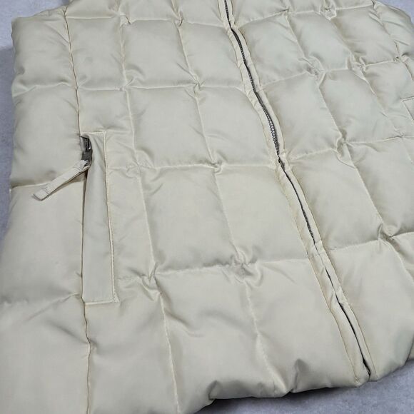 GAP Full Zip Down Puffer Vest Quilted Ivory/Cream Women's M Y2K Skiing Outdoors - Picture 2 of 15